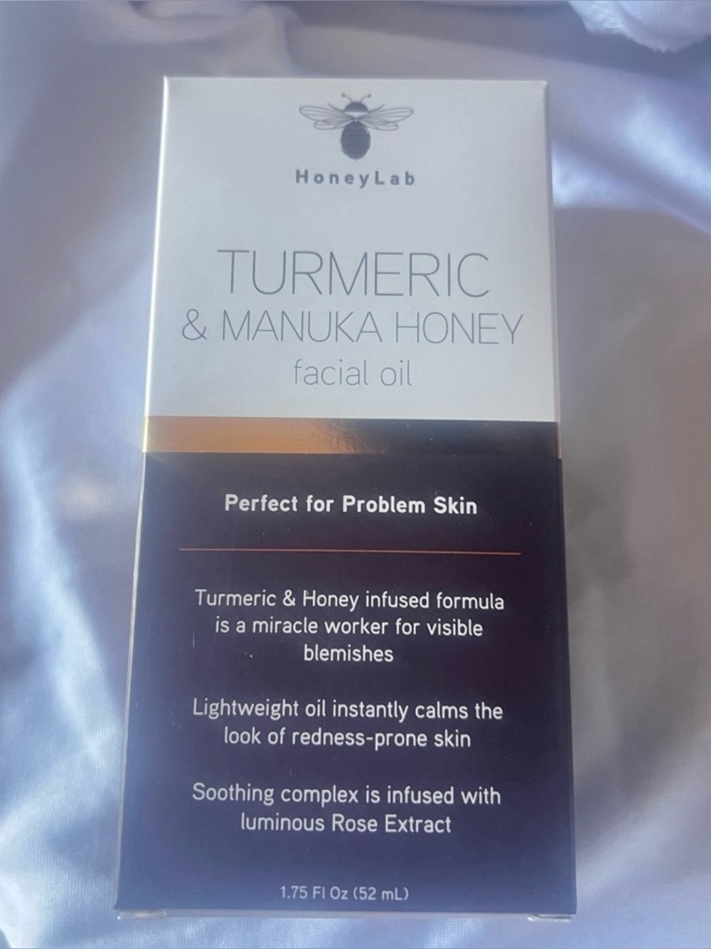 Turmeric & Manuka Honey Facial Oil – White/Gold